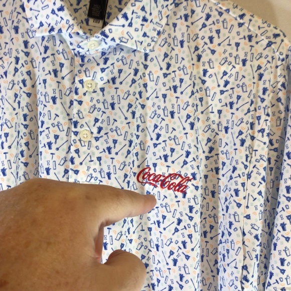 RLX Ralph Lauren Men Golf Polo M Cocktail Drink Print Performance Stretch Shirt - Picture 3 of 11